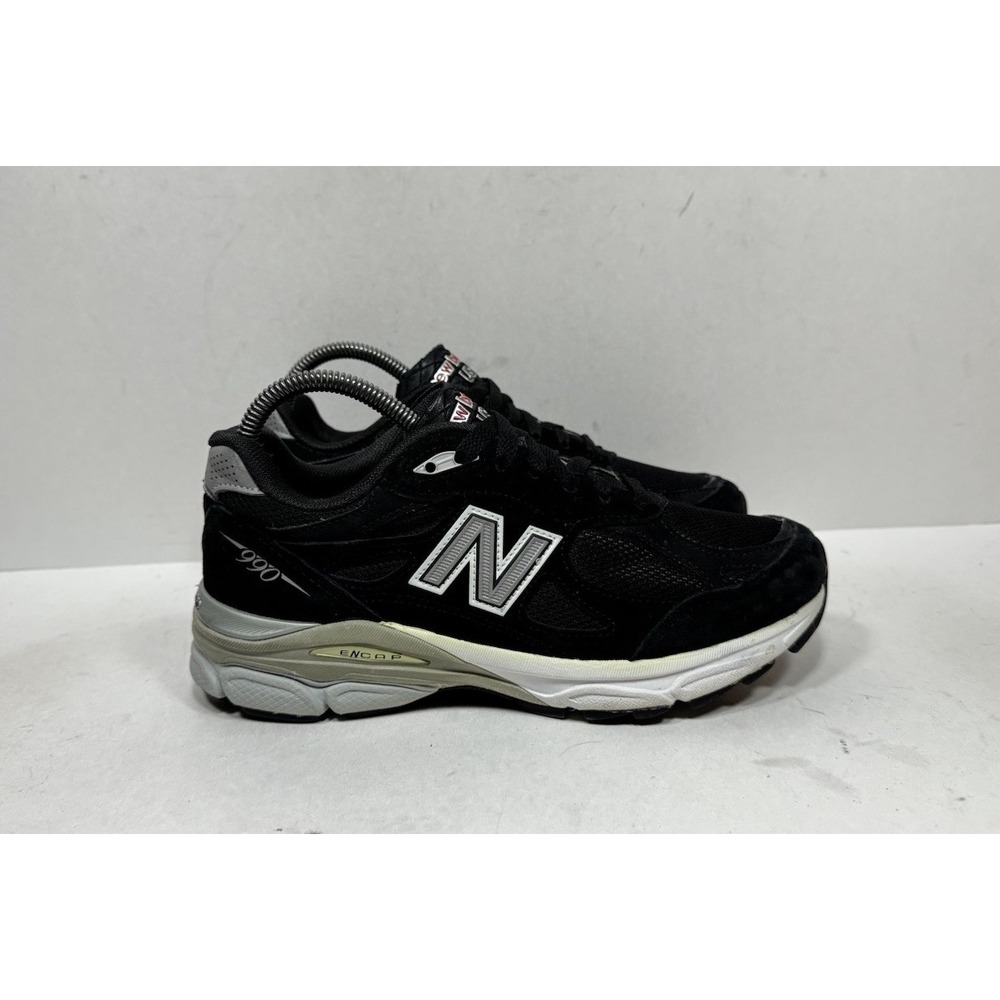 New Balance 990v3 Shoes Womens Size 7 D Black‎ Running Sneakers W990BK3 Made USA